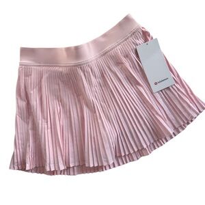 Lululemon Athletica Pink Pleated Skater Mini Skirt